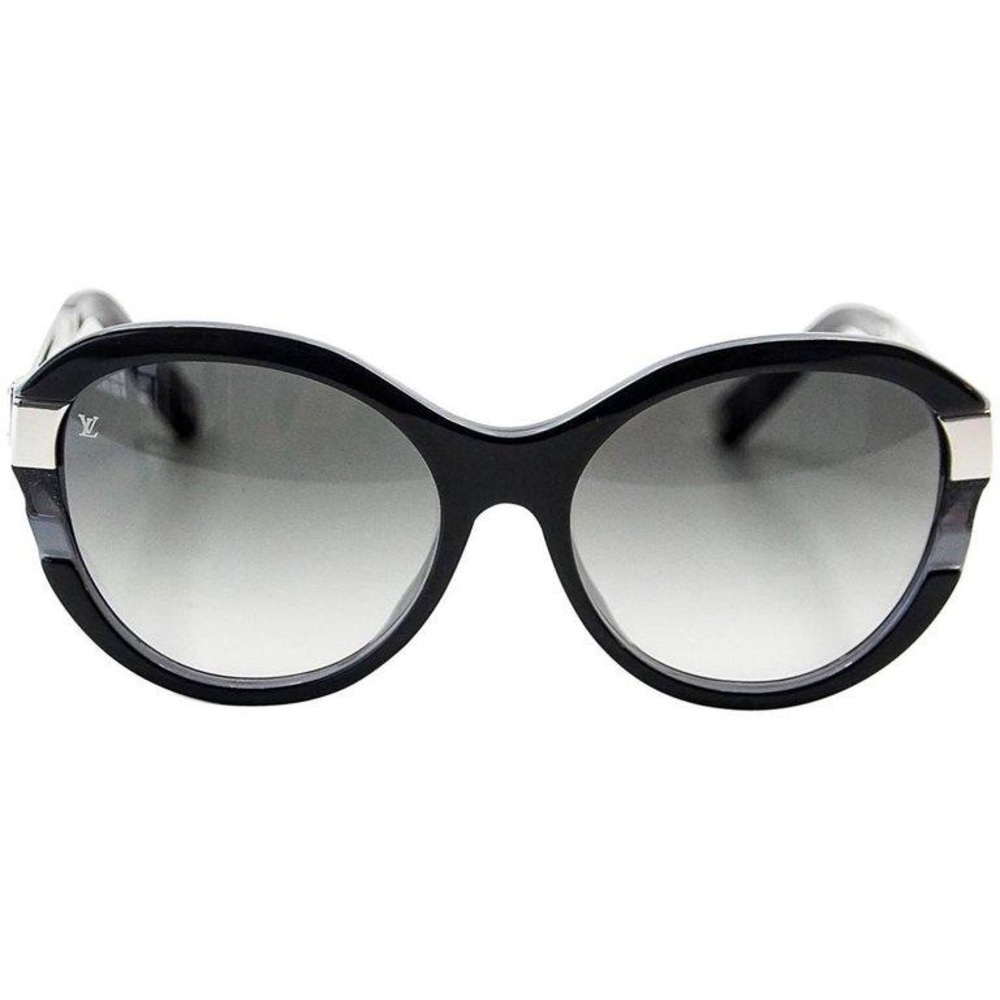 Louis Vuitton Black Frame Sunglasses with Gradient Gray Lenses